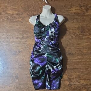 Ruby Rox Women's Mini Dress in Purple and Green